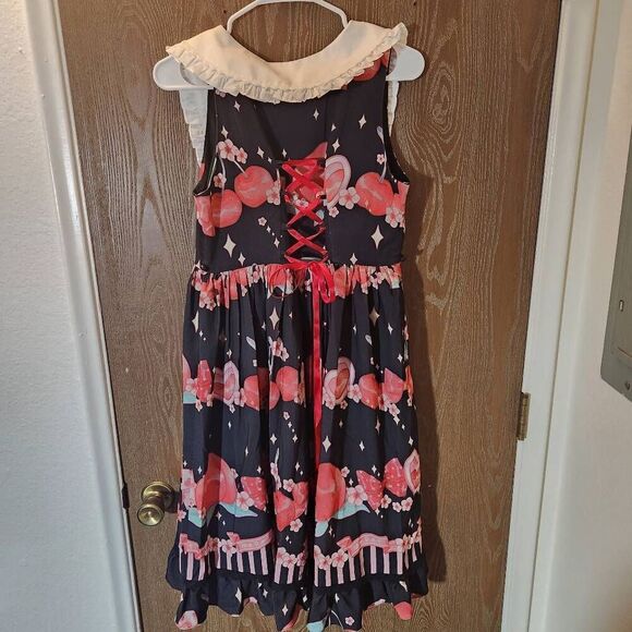 Lolita Cherry Flower Dress - Picture 3 of 4